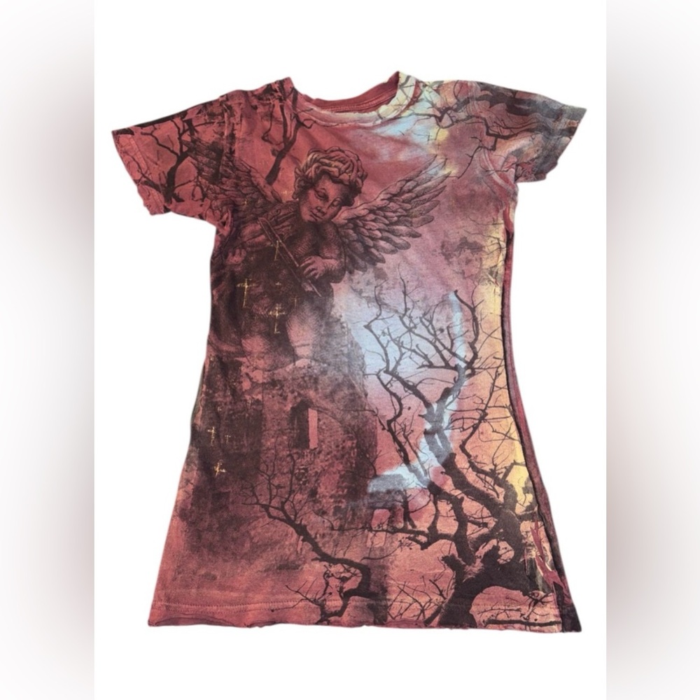 Sinful By Affliction Cherub Angel T-shirt
